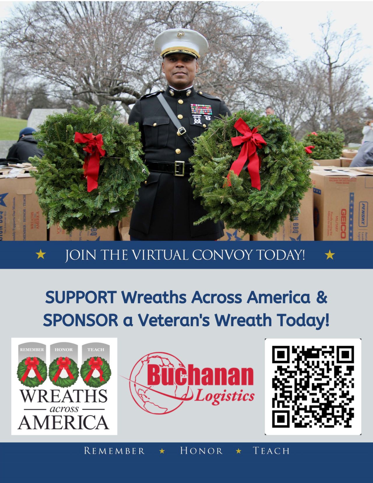 The Buchanan Company supports Wreaths Across America with a company match