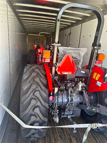 Dry van freight prepared for truckload transportation from a manufacturing or distribution facility.
