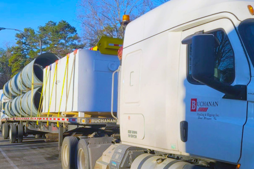 Buchanan Hauling Truck using proper securement