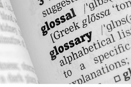glossary page