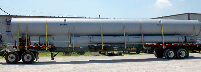 flatbed trucking transporting construction materials for commercial freight shipping