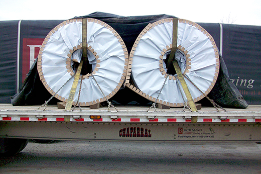 Nationwide supply chain freight transportation truck delivering cargo