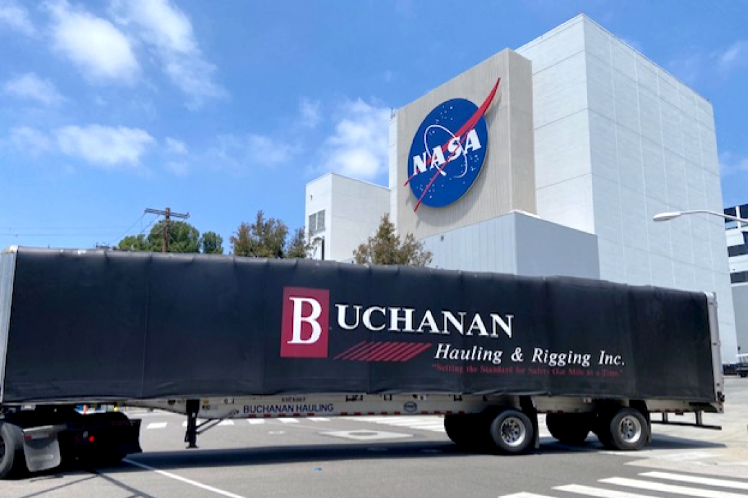 Buchanan Hauling and Rigging delivering freight to NASA.