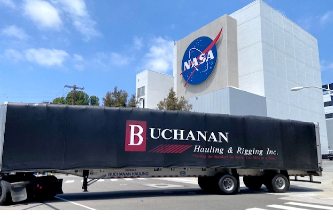 Buchanan Hauling and Rigging transporting parts for NASA.