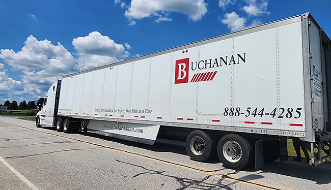 Buchanan Hauling and Rigging transports retail freight across the United States, daily.