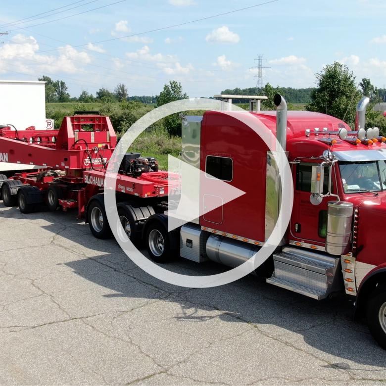 Generator Heavy Haul - Buchanan Expertly Backs In Generator Heavy Haul - Buchanan Expertly Backs In