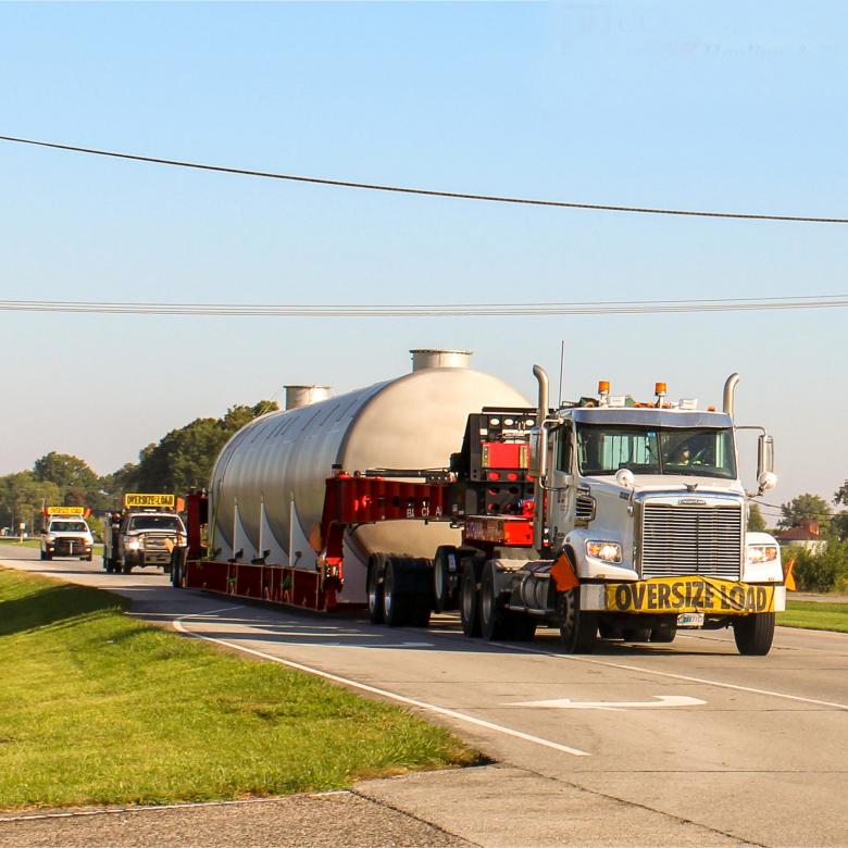 Buchanan moves a 76 foot tank - IN to KY Buchanan moves a 76 foot tank - IN to KY