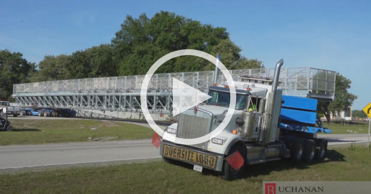 Buchanan Hauling a 235ft Tolling Gantry through FL