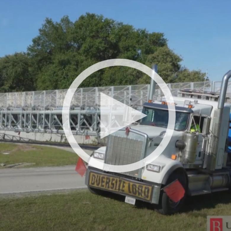 Buchanan Hauling a 235ft Tolling Gantry through FL Buchanan Hauling a 235ft Tolling Gantry through FL