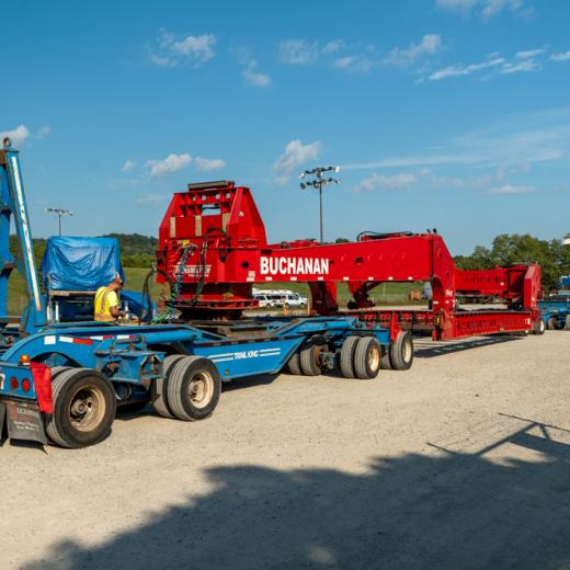 Buchanan Hauling & Rigging Simpac Press Haul Buchanan Hauling & Rigging Simpac Press Haul