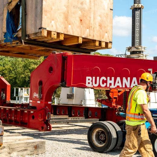 Buchanan Hauling & Rigging Simpac Press Haul Buchanan Hauling & Rigging Simpac Press Haul