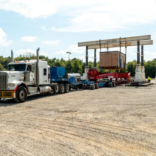 Buchanan Hauling & Rigging Simpac Press Haul Buchanan Hauling & Rigging Simpac Press Haul