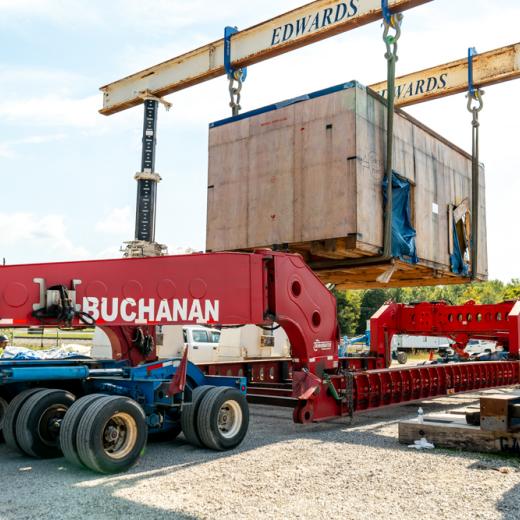 Buchanan Hauling & Rigging Simpac Press Haul Buchanan Hauling & Rigging Simpac Press Haul
