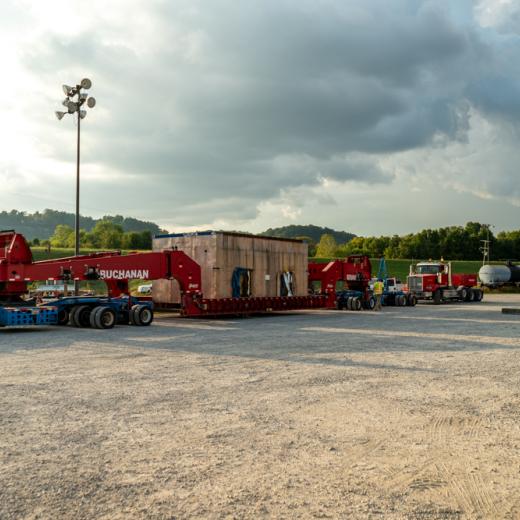Buchanan Hauling & Rigging Simpac Press Haul Buchanan Hauling & Rigging Simpac Press Haul
