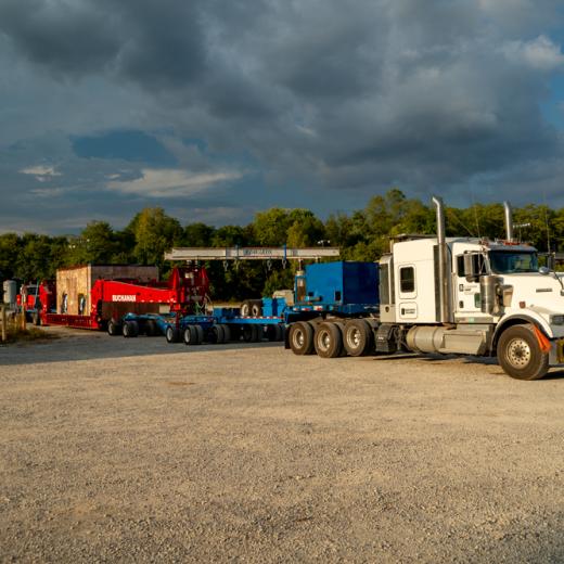 Buchanan Hauling & Rigging Simpac Press Haul Buchanan Hauling & Rigging Simpac Press Haul
