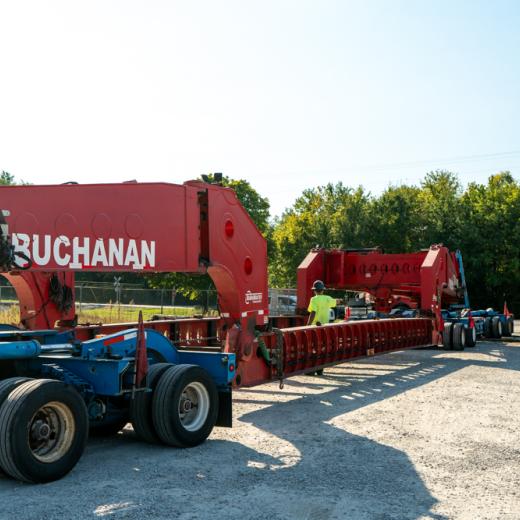 Buchanan Hauling & Rigging Simpac Press Haul Buchanan Hauling & Rigging Simpac Press Haul