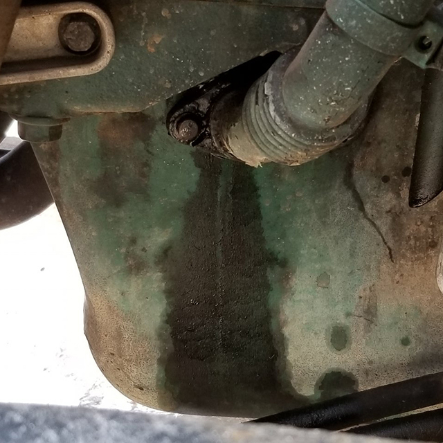 Always check for leaks under your semi cab.