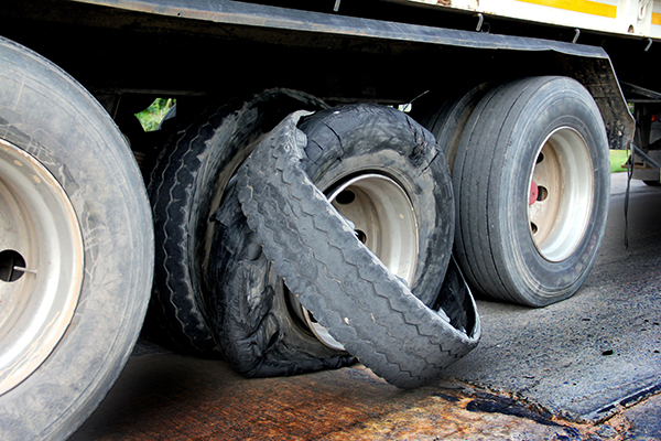 Blown semi tires