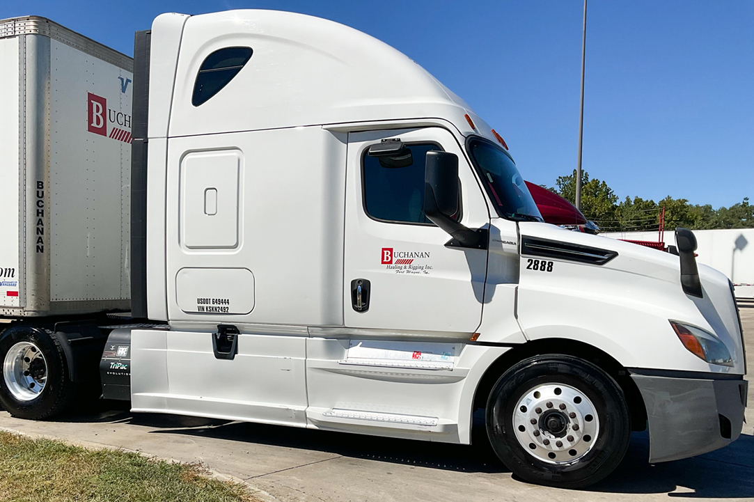 Buchanan gets another dry van ready to move retail freight across the United States.