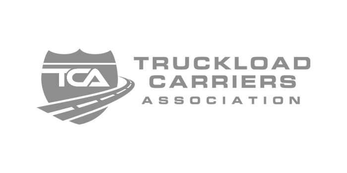 Truckload Carriers Association logo on light grey background.