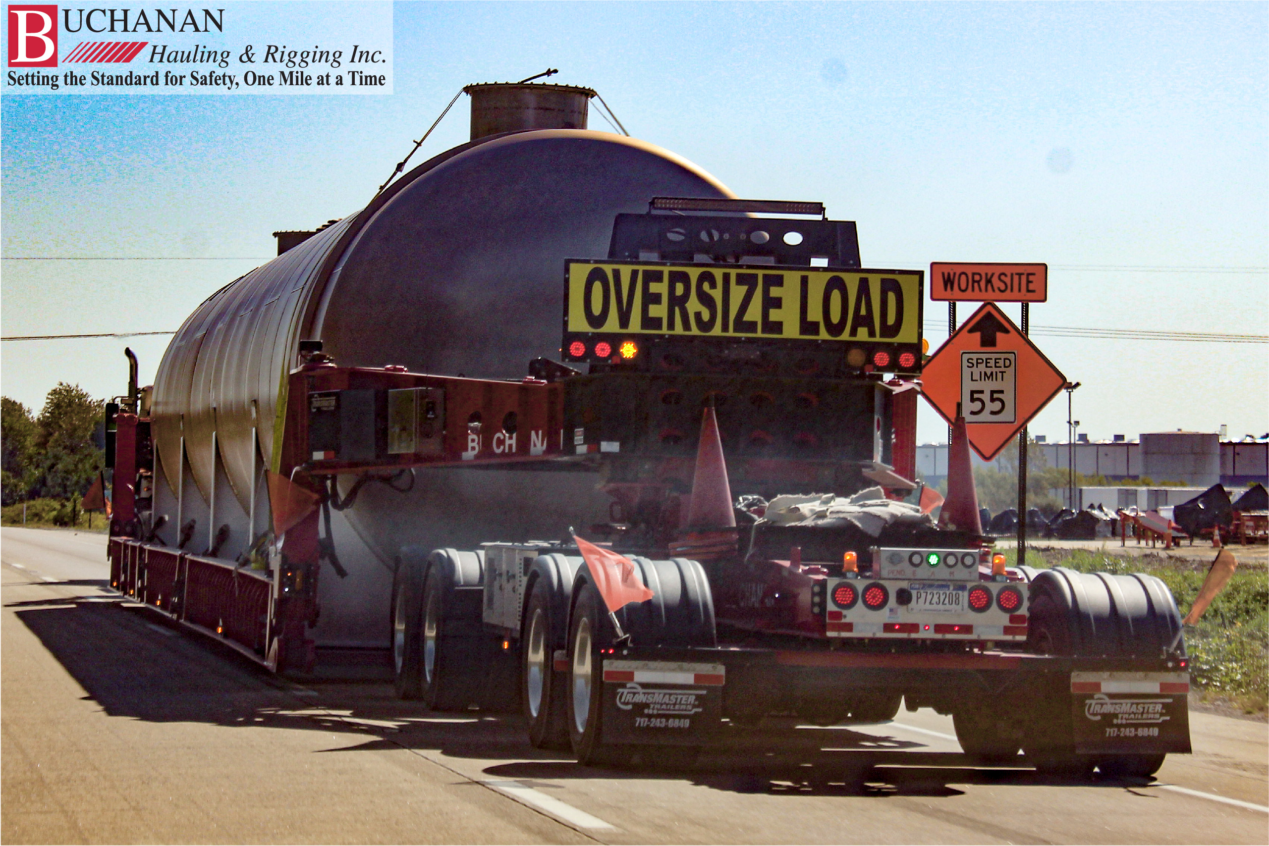 Buchanan moves a 76 foot tank - IN to KY