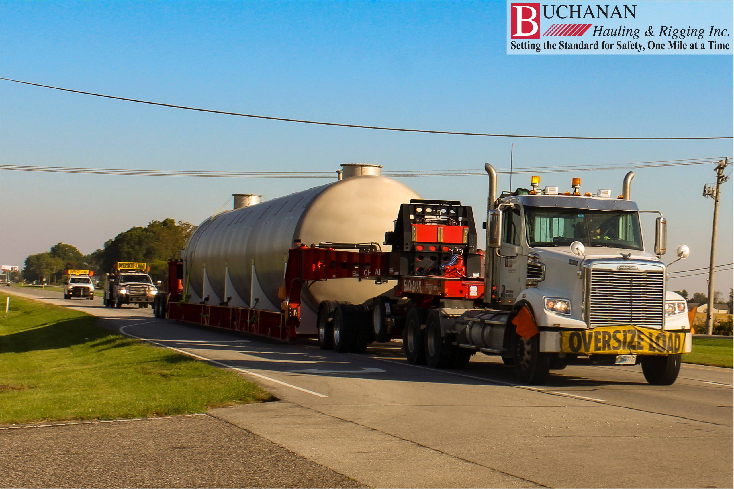 Buchanan moves a 76 foot tank - IN to KY