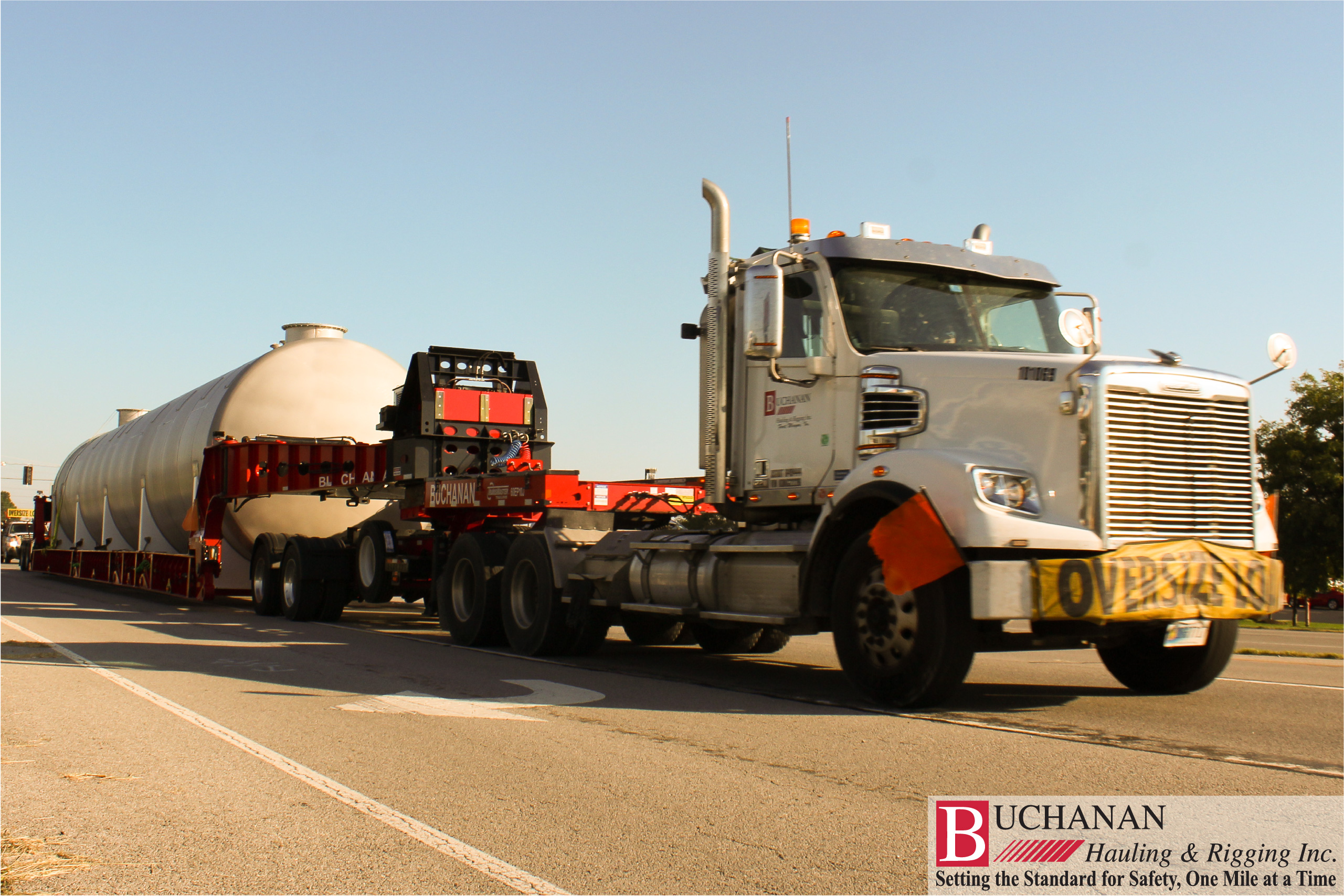 Buchanan moves a 76 foot tank - IN to KY