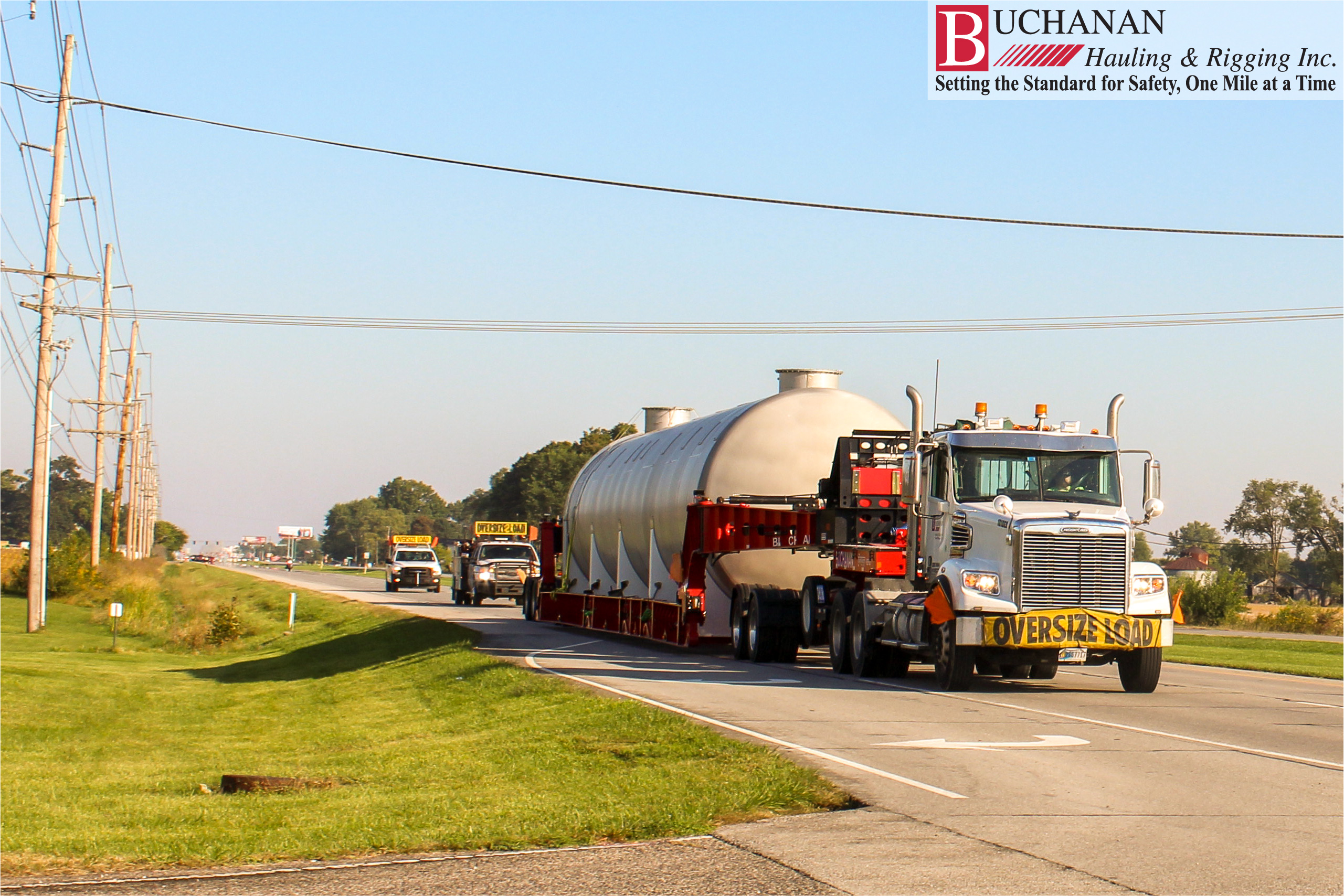 Buchanan moves a 76 foot tank - IN to KY