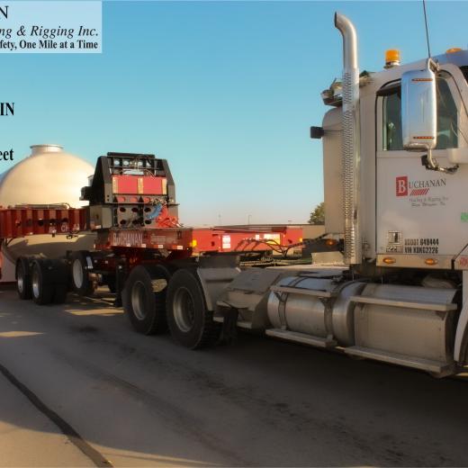 Buchanan moves a 76 foot tank - IN to KY Buchanan moves a 76 foot tank - IN to KY