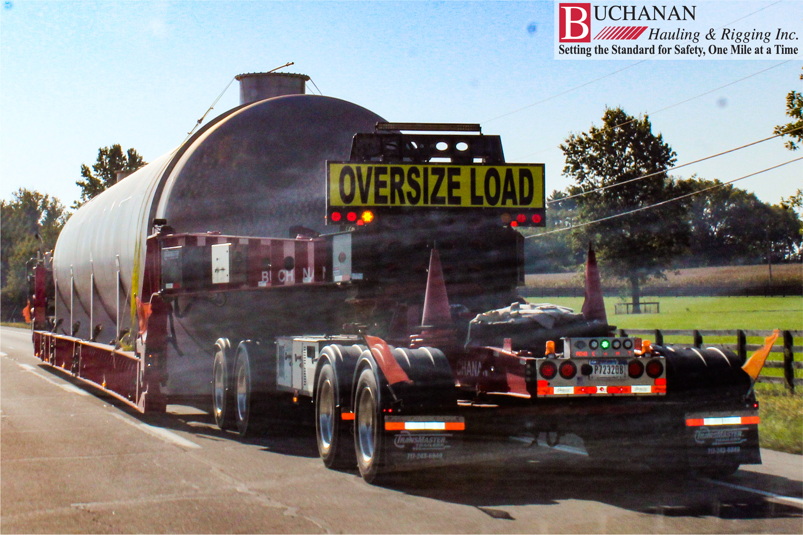 Buchanan moves a 76 foot tank - IN to KY