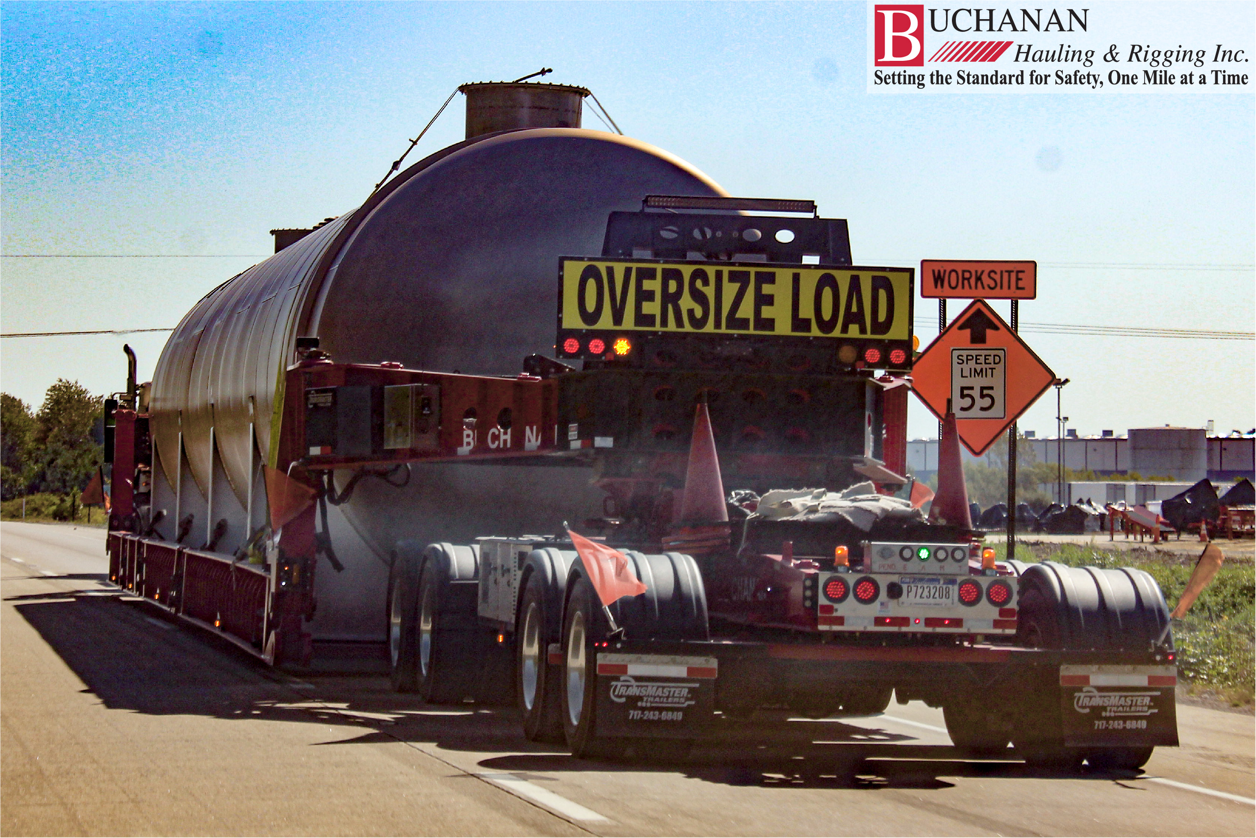 Buchanan moves a 76 foot tank - IN to KY
